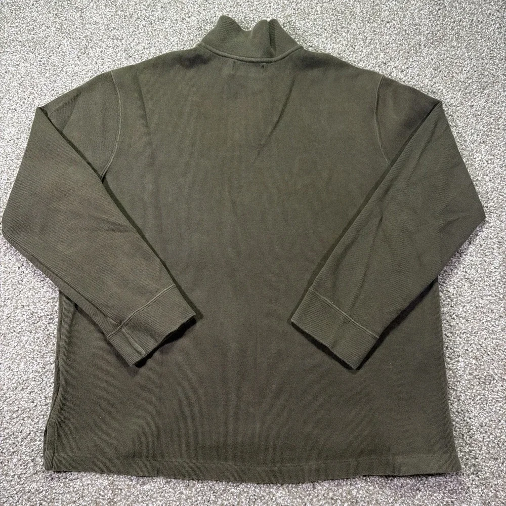 Vintage Polo Ralph Lauren Olive Green Quarter Zip XXL Vintage Faded